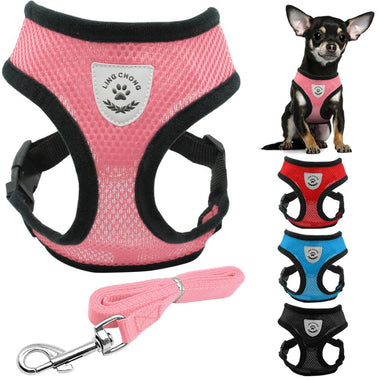 Breathable Air Nylon Mesh Puppy Harness and Leash