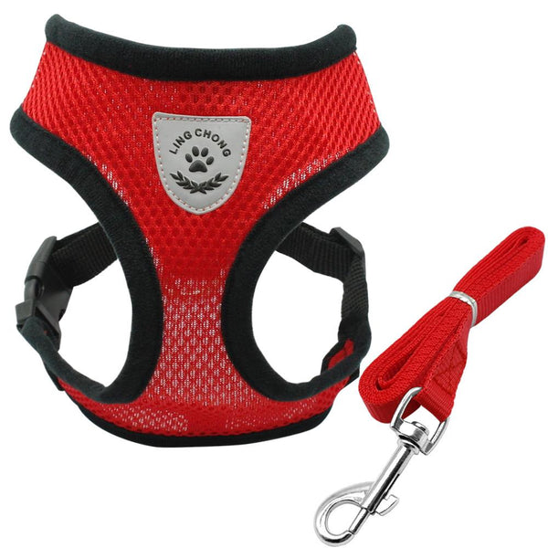 Breathable Air Nylon Mesh Puppy Harness and Leash