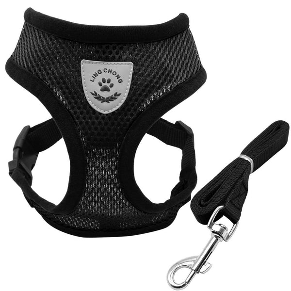 Breathable Air Nylon Mesh Puppy Harness and Leash